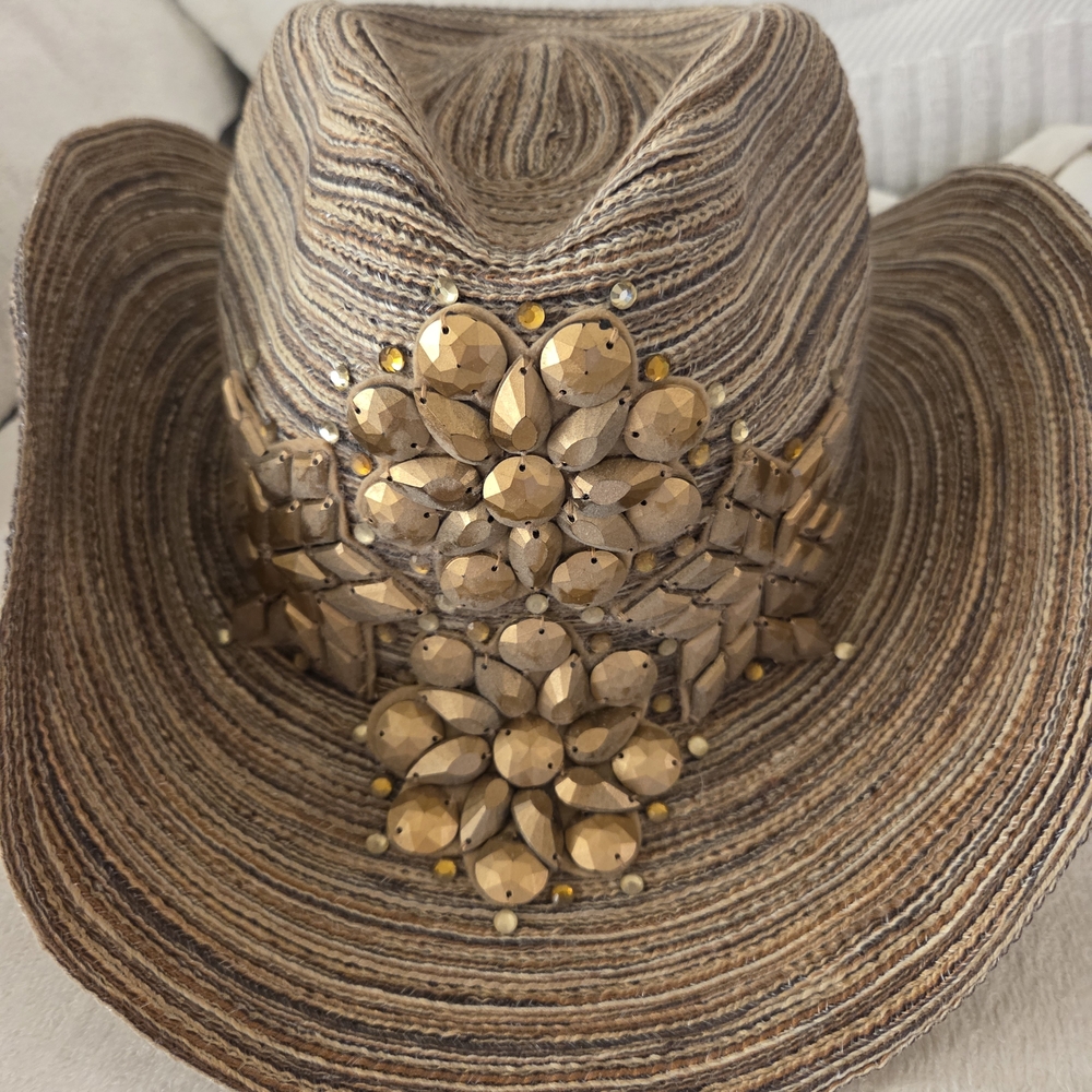 Embellished Tan Women's Western Hat